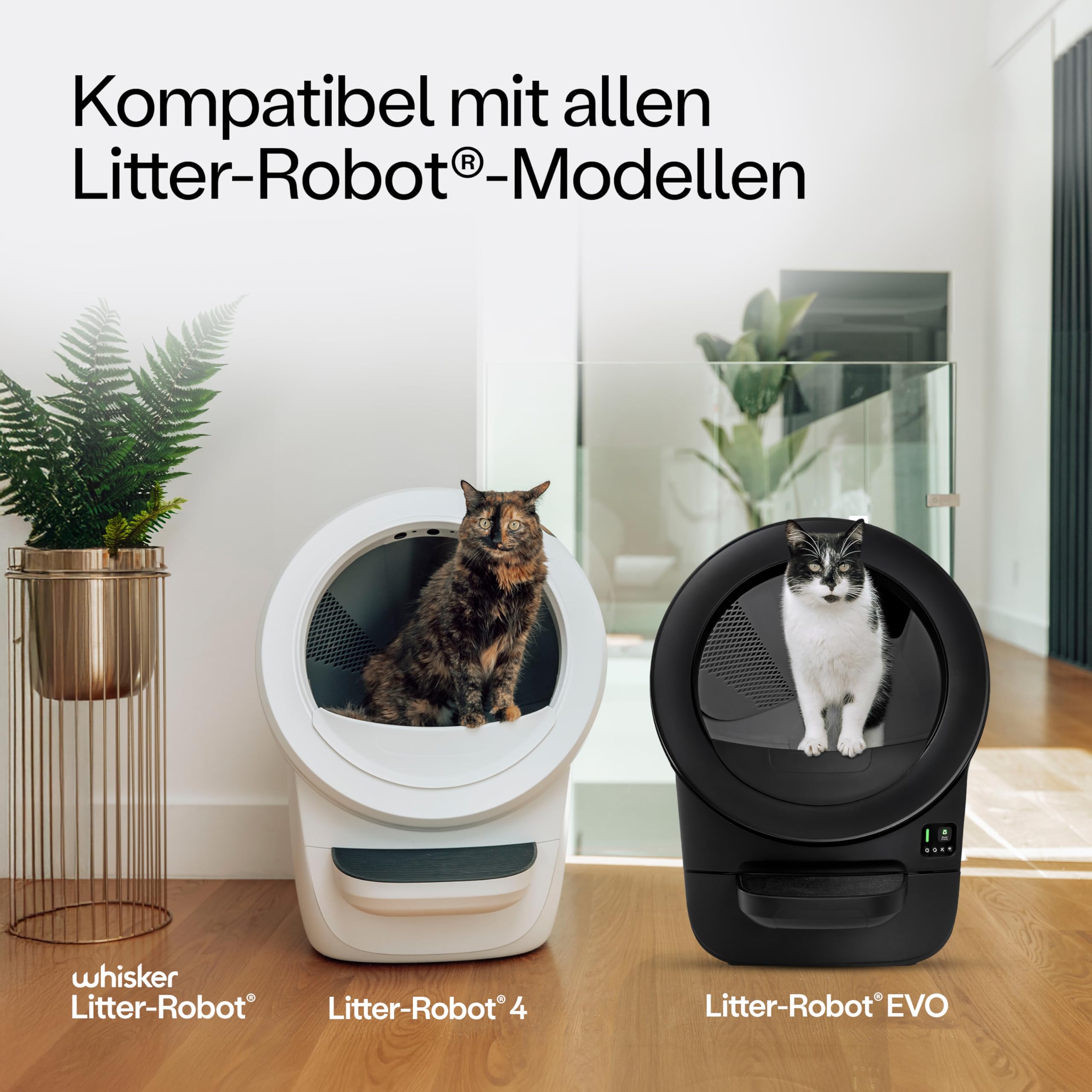 Litter-Robot Schubladenbeutel von Whisker, 100 Stück – Katzentoiletten-Beutel, eigens für Litter-Robot, 34–42 Liter Fassungsvermögen, schnell wechsel- und leerbar
