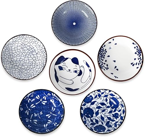 Miniatura 8 de Selamica Cuencos de cerámica para inmersión de 2.5 onzas, mini cuencos de salsa de soja, cuencos de inmersión, guarniciones de aperitivo para sushi,