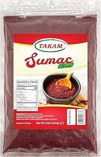 Takam Sumac Spice, 32oz (2lbs) Ground Sumac in Resealable Bag, Product o...