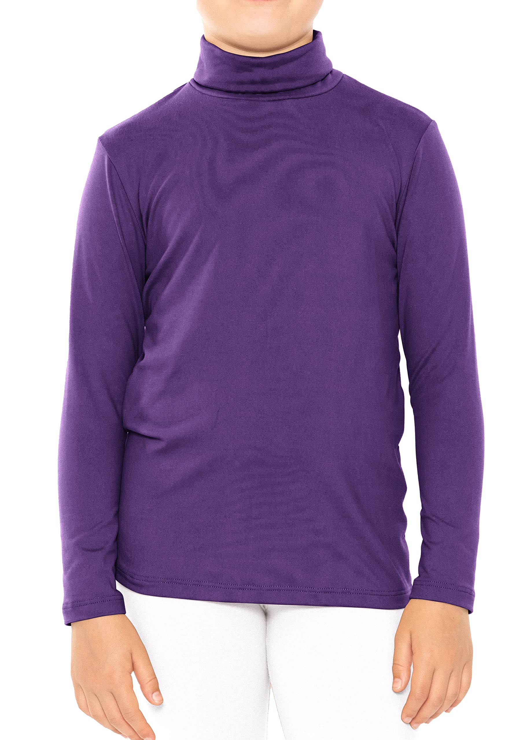 STRETCH IS COMFORT Girl's Oh So Soft Long Sleeve Turtleneck | Youth Size 2-16