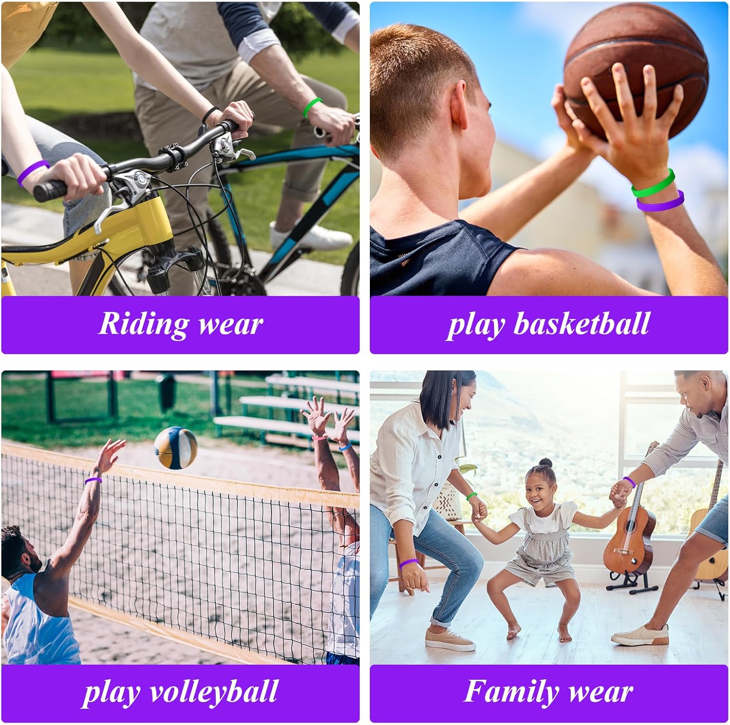 240 PCs Purple Rubber Silicone Bracelets, Blank Wristbands Gifts for Adults Kids Sports Teams Party(Purple) - Image 6