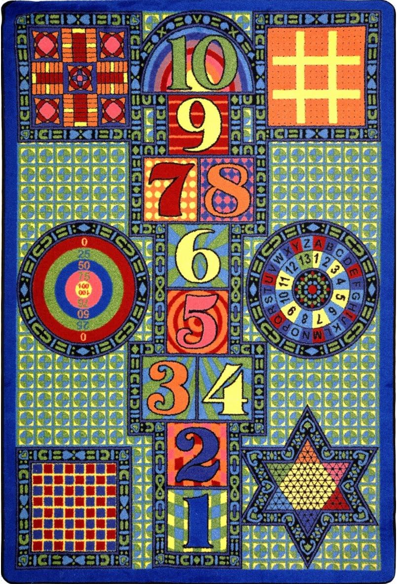 Joy Carpets Games Galore Rug, Multi, 7'8" x 10'9"
