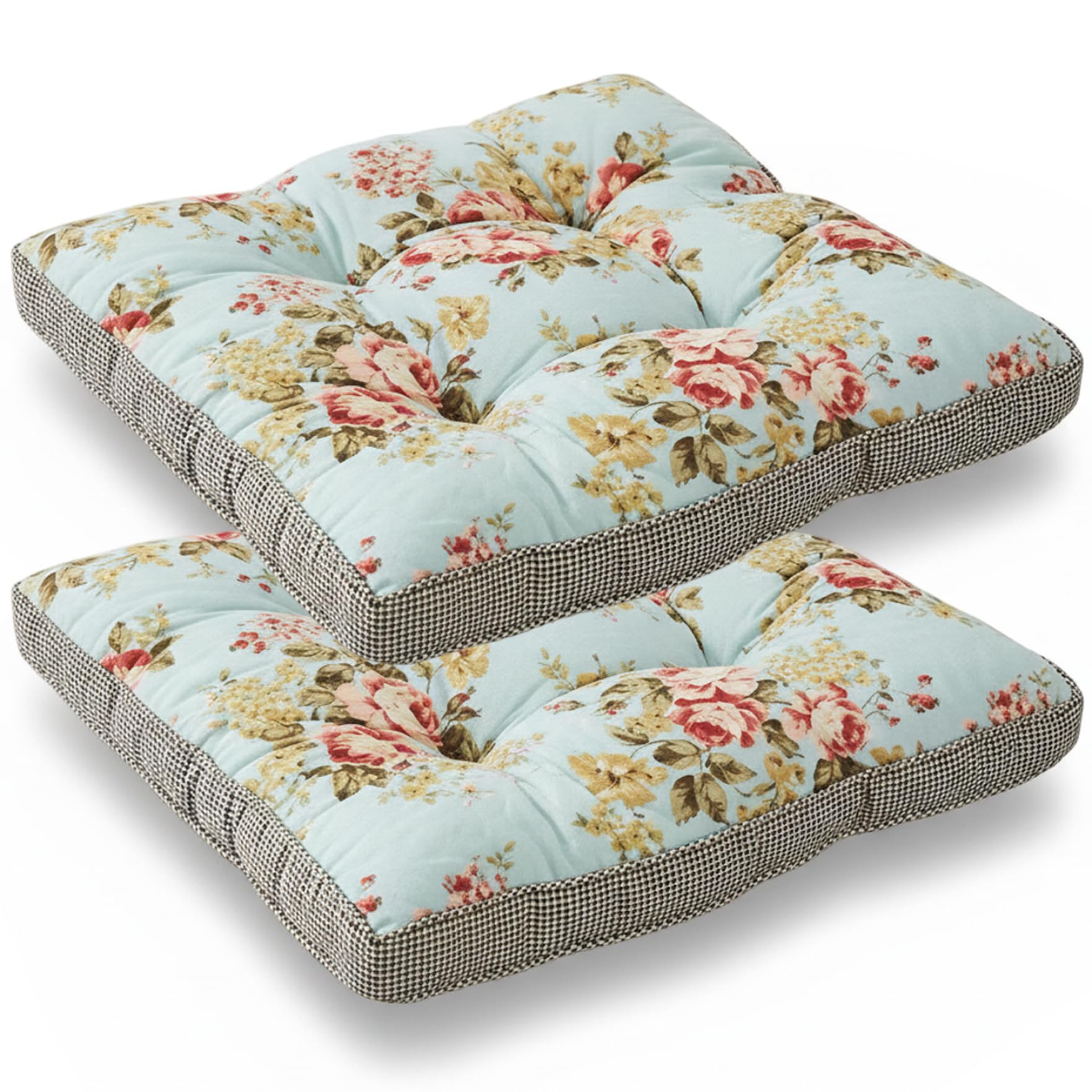Coussin de chaise salle à manger carré 5 cm rose bleu cuisine bureau