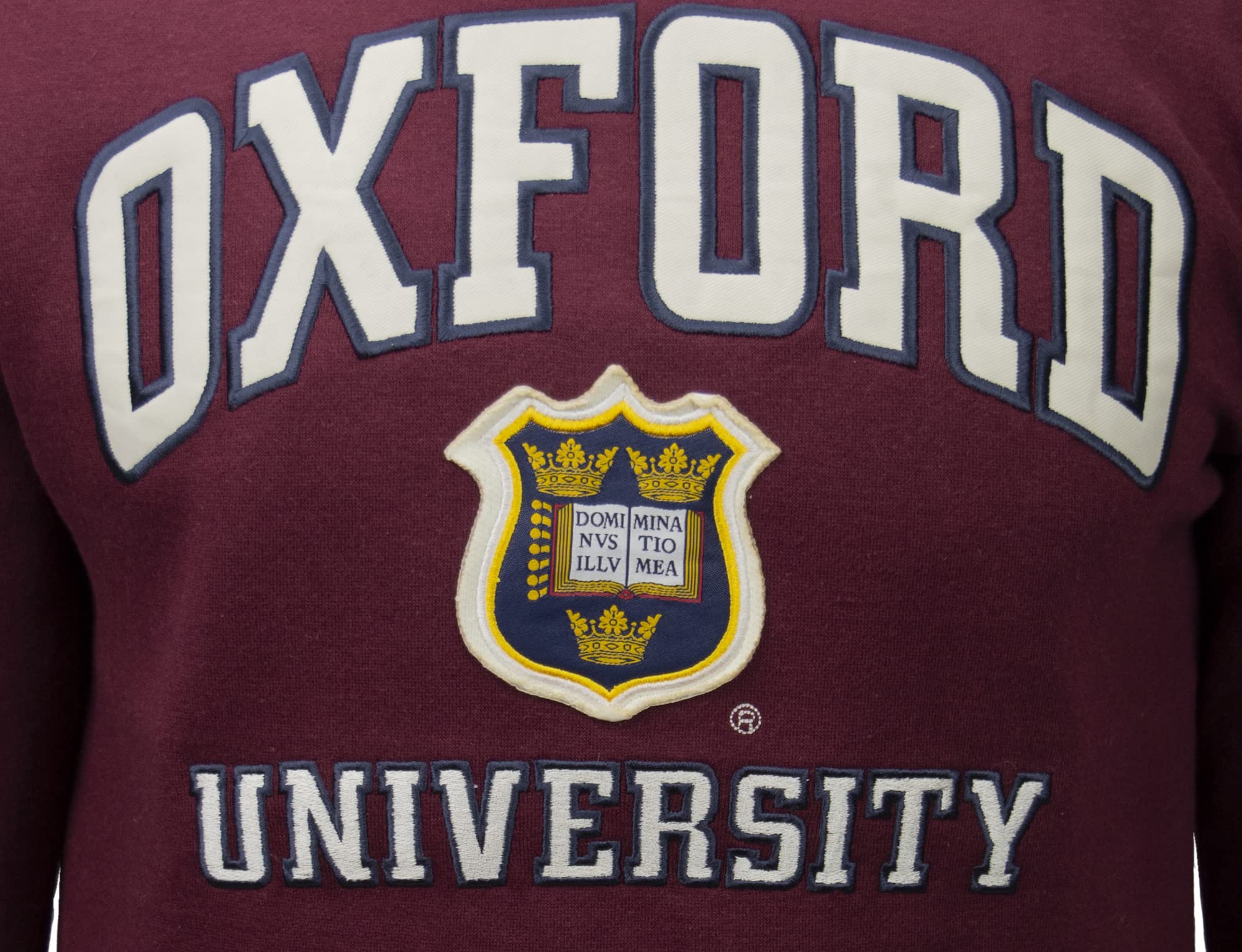 Oxford University OU129 Sudadera con capucha unisex con licencia Granate