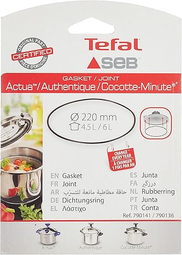 Miniatura 4 de Seb 790141 Junta para cazuela de acero inoxidable 4,5 L - 6L Diámetro 8.661 in