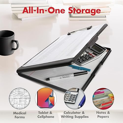 Miniatura 6 de Dexas Slimcase 2 3517-91 - Portapapeles de almacenamiento con apertura lateral color negro