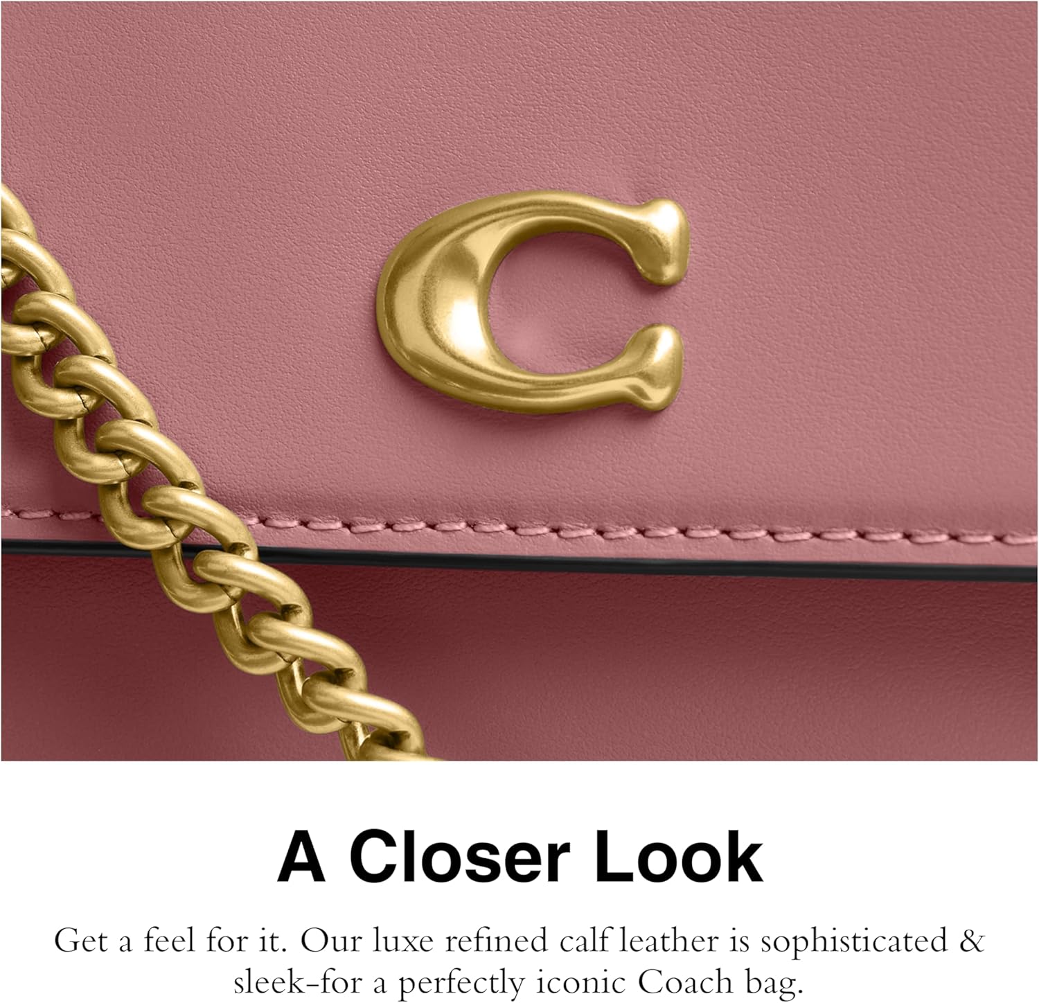 Refined Calf Leather Brook Flap Chain Bag - Image 5