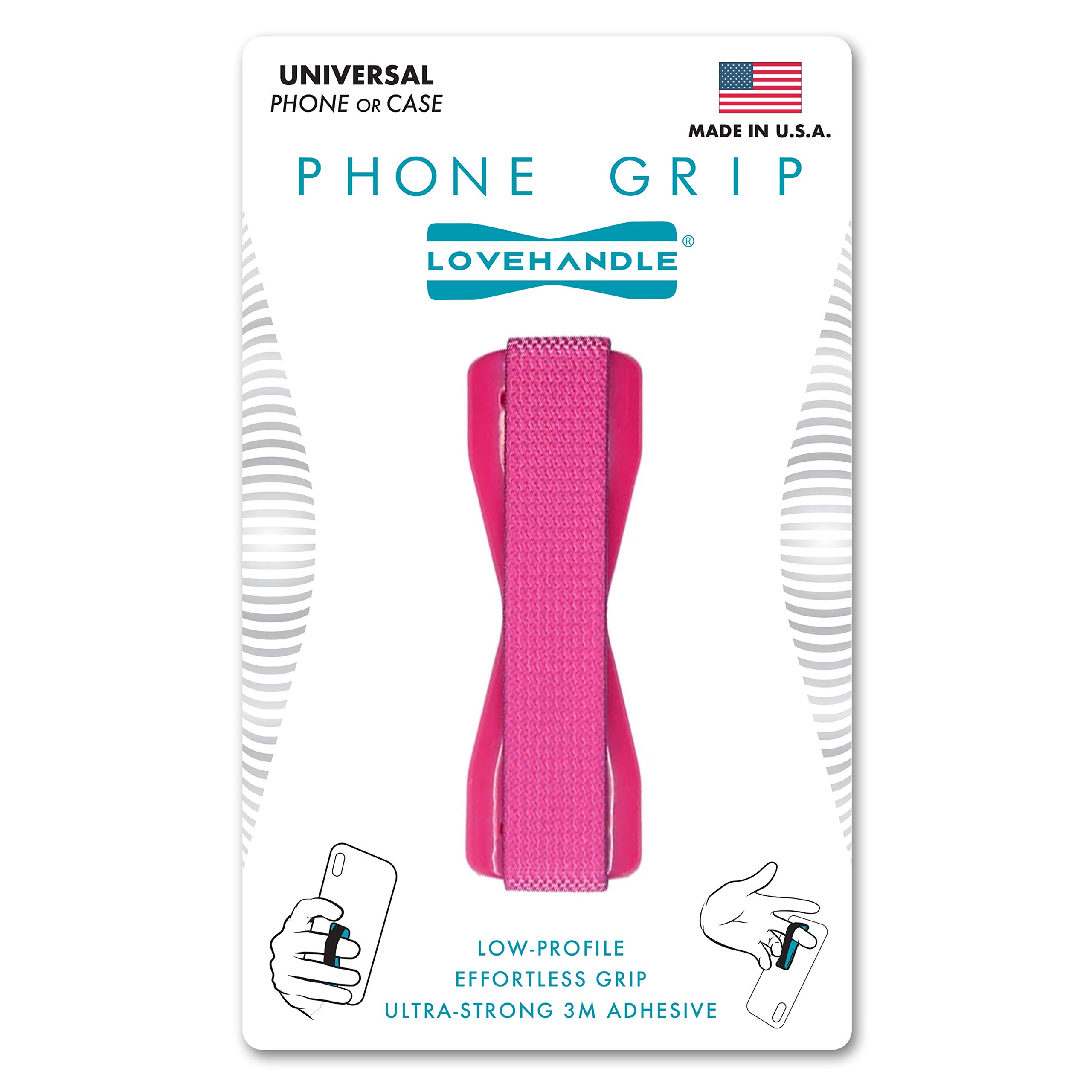LOVEHANDLE Original Universal Phone Grip - Solid Magenta