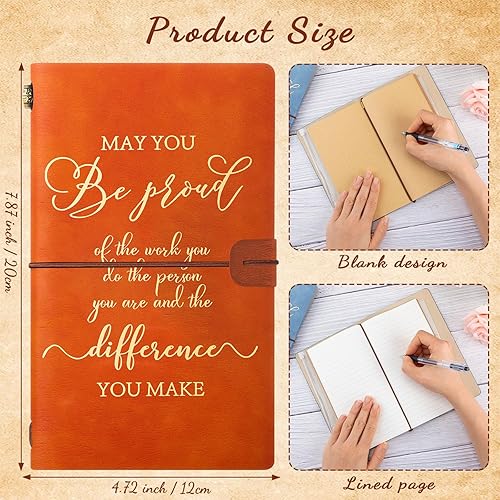 Miniatura 2 de Colarr Paquete de 20 regalos de agradecimiento para empleados, diarios de cuero, cuadernos inspiradores, regalos a granel para personal,