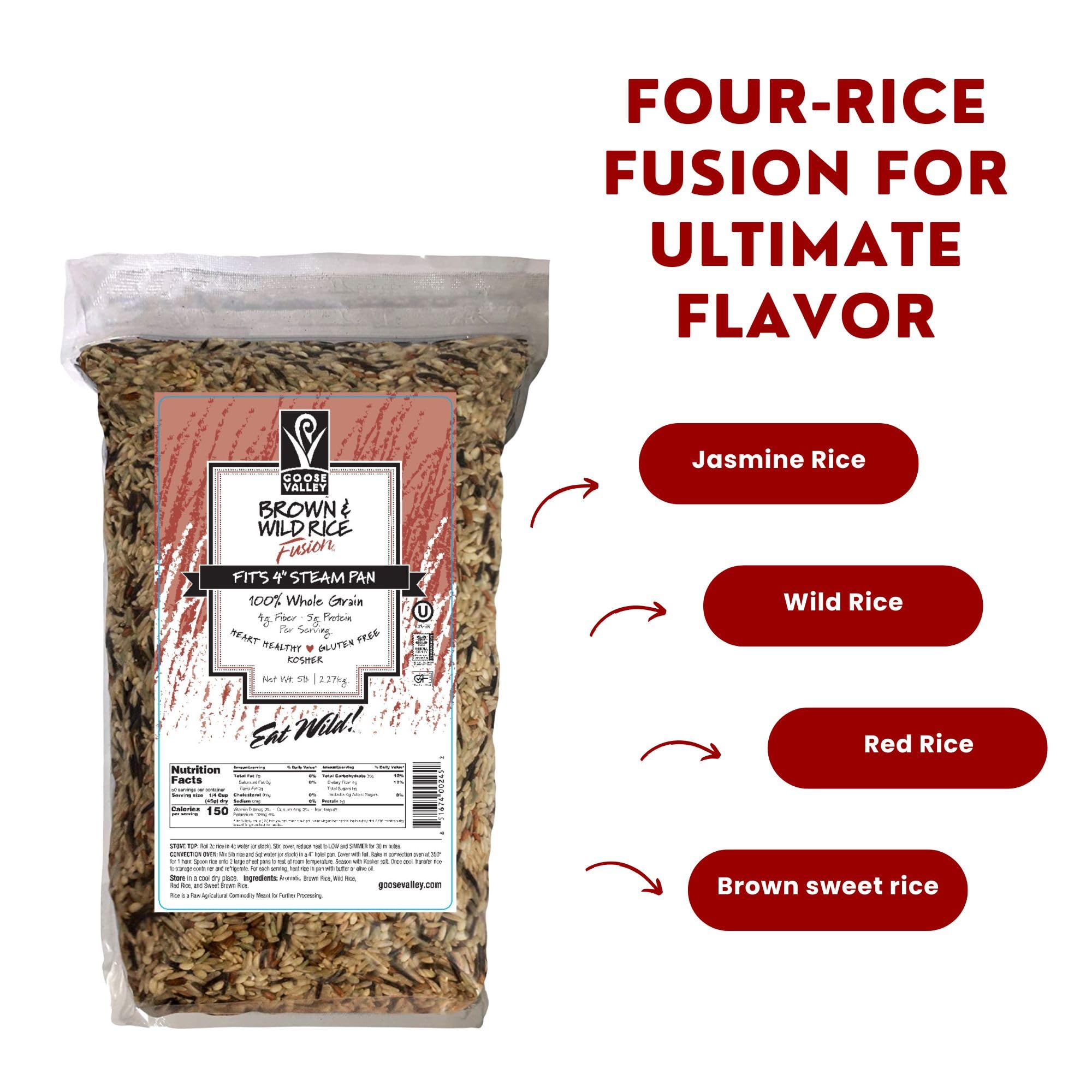 Goose Valley Brown and Wild Rice Fusion - Family Blend 5 lbs Pack of 2 - Variety of Vegan Friendly and Gluten-Free Rice product thumbnail 4