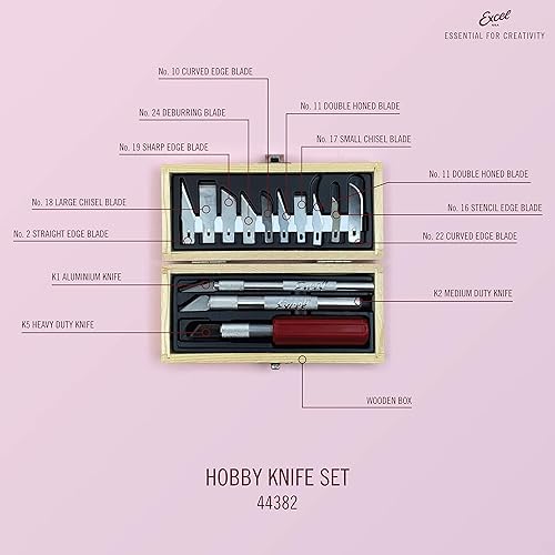 Miniatura 10 de Excelente equipo de cuchillo Hobby , madera (Woodworking Set madera (Wooden Chest))