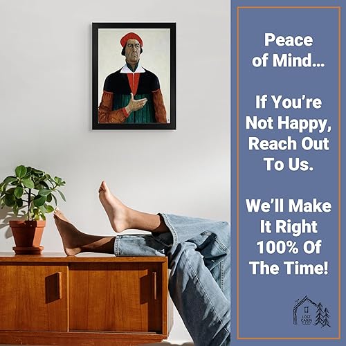 Miniatura 5 de Autorretrato de la cabaña perdida por Kazimir Malevich Impresión en marco biselado negro  Reproducción de pinturas de obras de arte finas  Póster