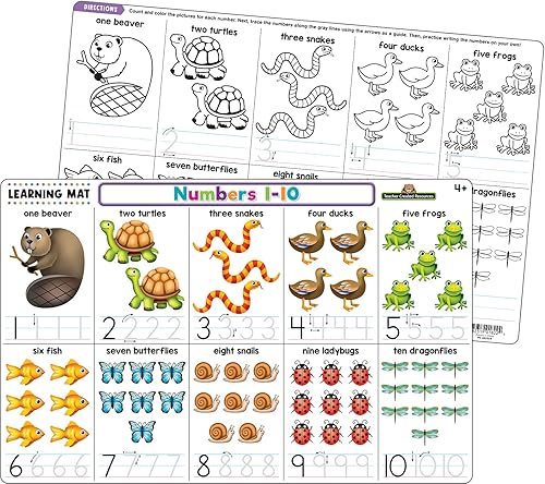 Teacher Created Resources Esterilla de aprendizaje de los números 1 al 10