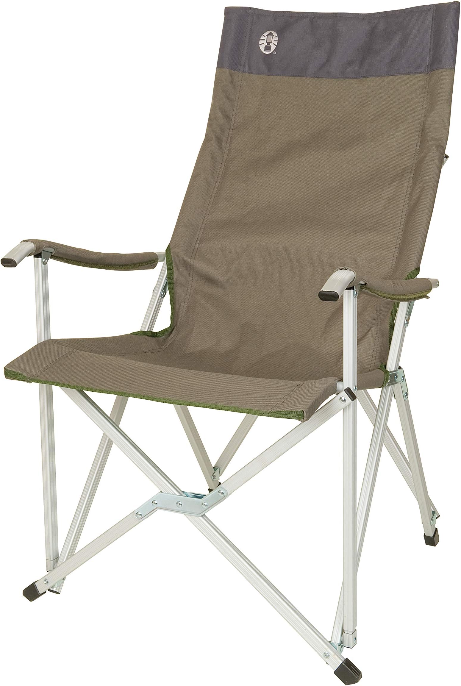 Coleman Sling Chair, Comfortable Outdoor Camping Chair, High and Inclined Back Rest, with Carry Bag for Easy Transport, Khaki