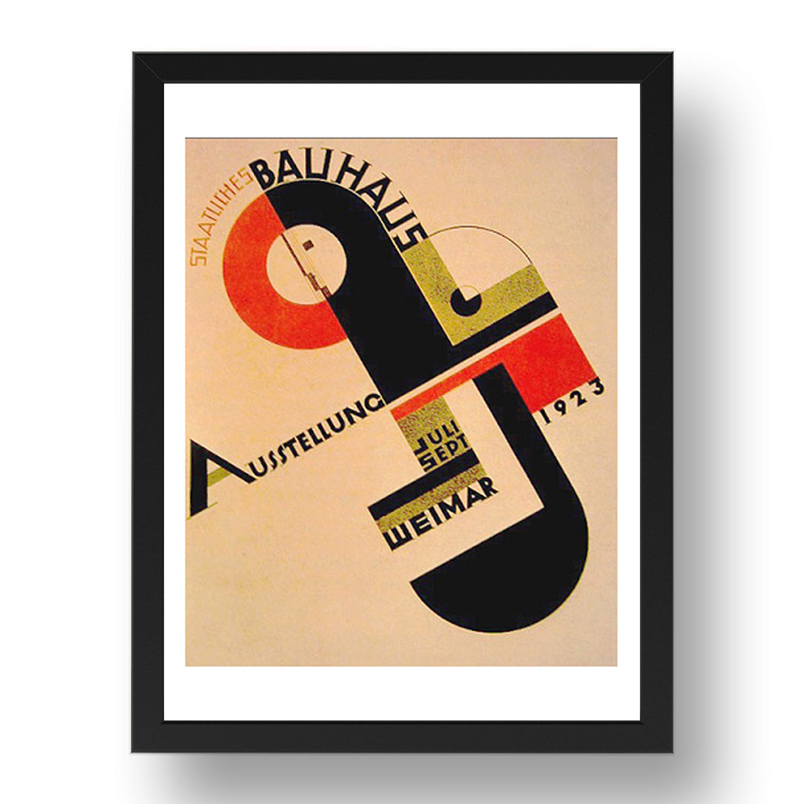 Period Prints Bauhaus Weimar 1923 by El Lissitzky, vintage art, framed A3 reproduction poster print in 17x13 inch frame