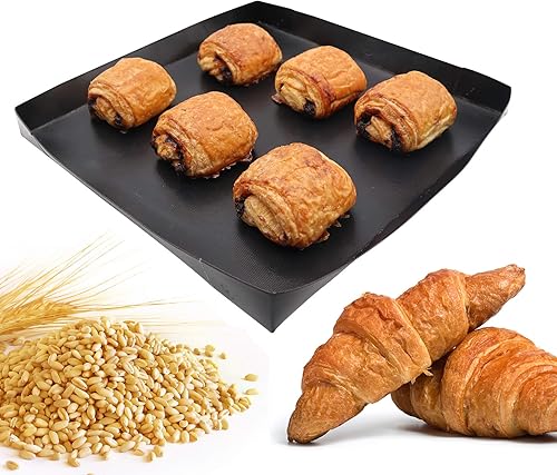 Firsmat Cesta de cocina sólida, bandeja antiadherente de PTFE para hornear para hornos rápidos y rápidos, papas fritas, alas de pollo y