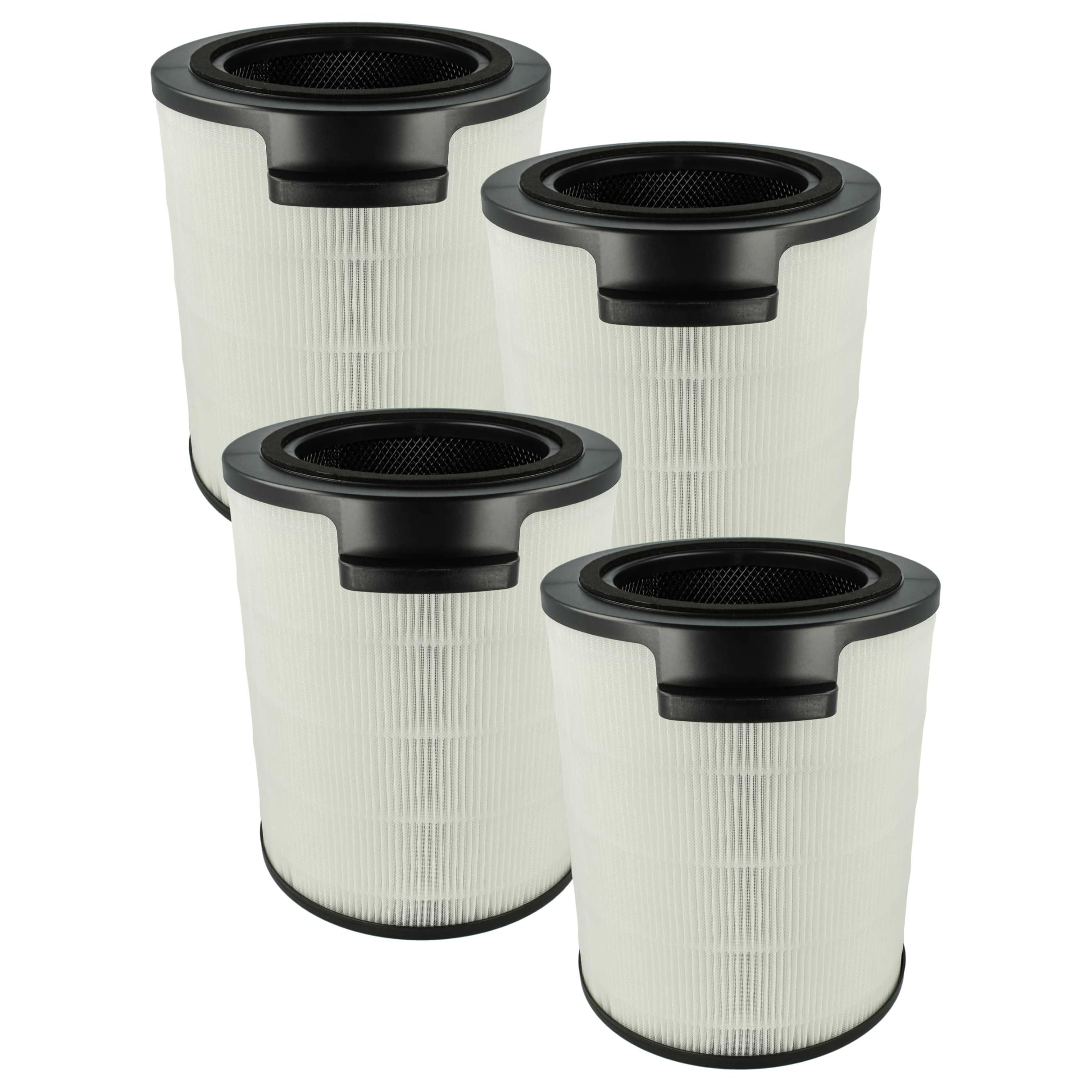 vhbw 4 x filtr z węglem aktywnym zastępuje Philips FYM860/30, 883486030771 oczyszczacz powietrza - Filtr powietrza HEPA 13 czarny/biały