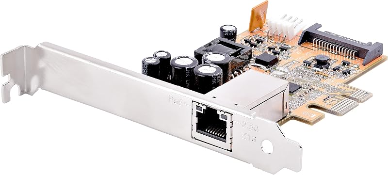 Tarjeta de red PoE StarTech de 1 puerto y 2,5 Gbps, Windows/Linux, TAA (ST1000PEXPSE) | NIC PoE de 30W 802.3at para computadoras de escritorio/servidores, tarjeta Ethernet PCIe con RJ45, adaptador LAN PoE de red con soporte de perfil bajo