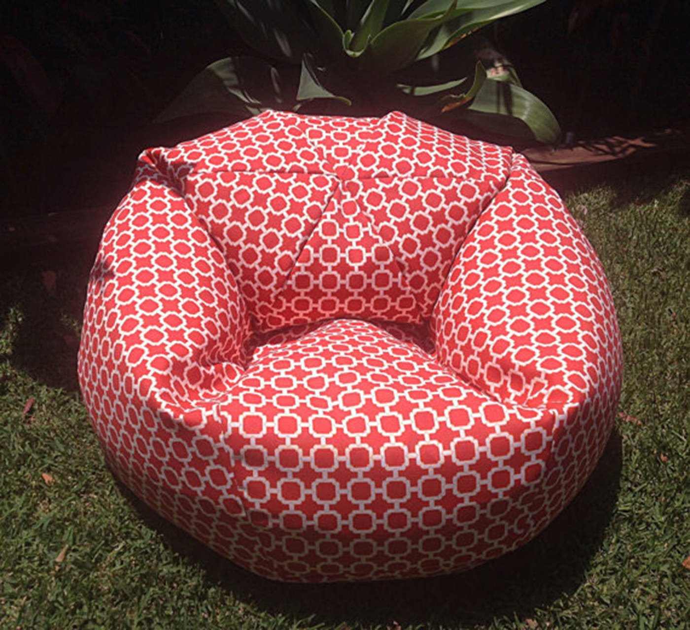 Buy Linked pattern bean bags xxl with beans filled, Provides Ultimate