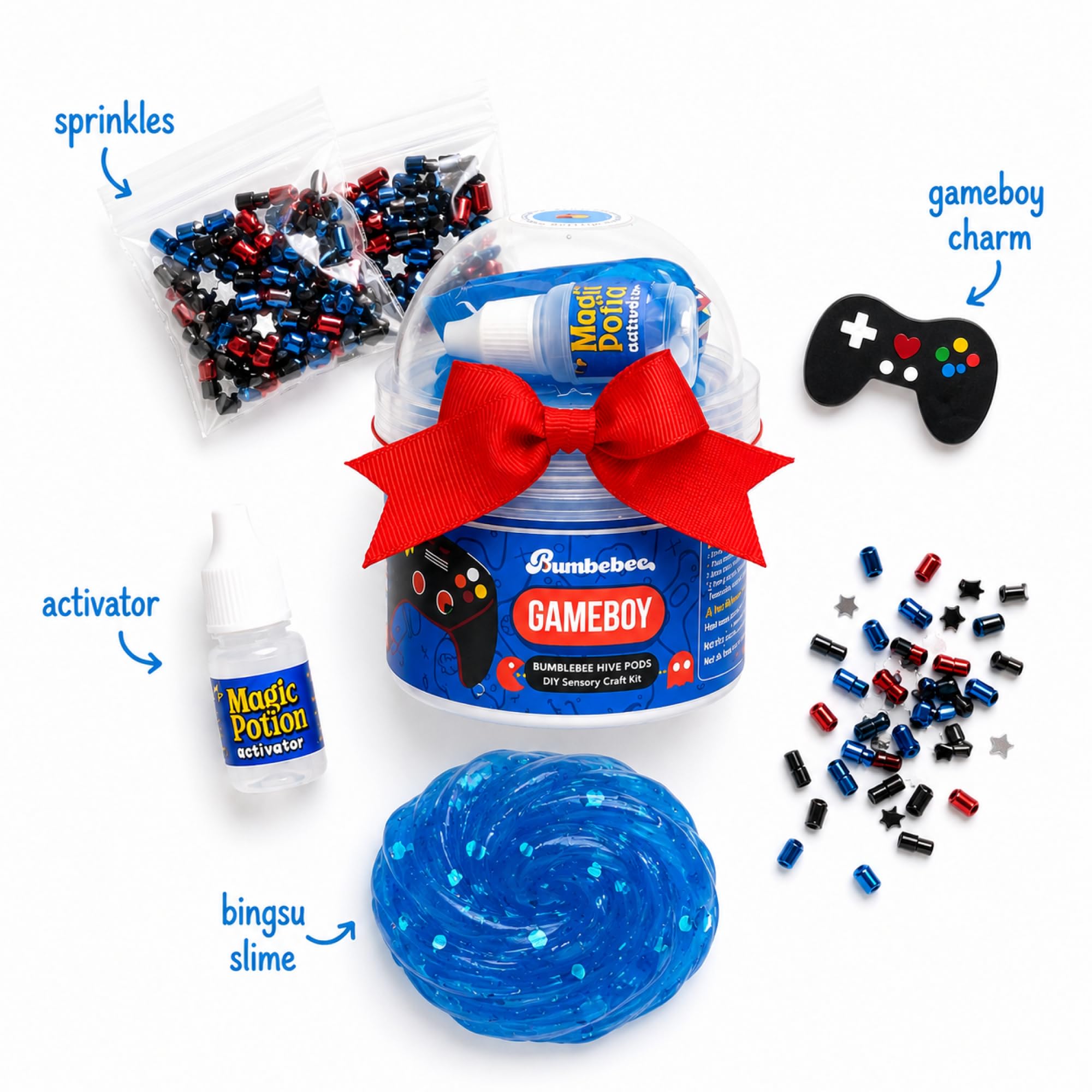 Bumblebee Slime Kit - Gameboy Hivepod for Kids -4