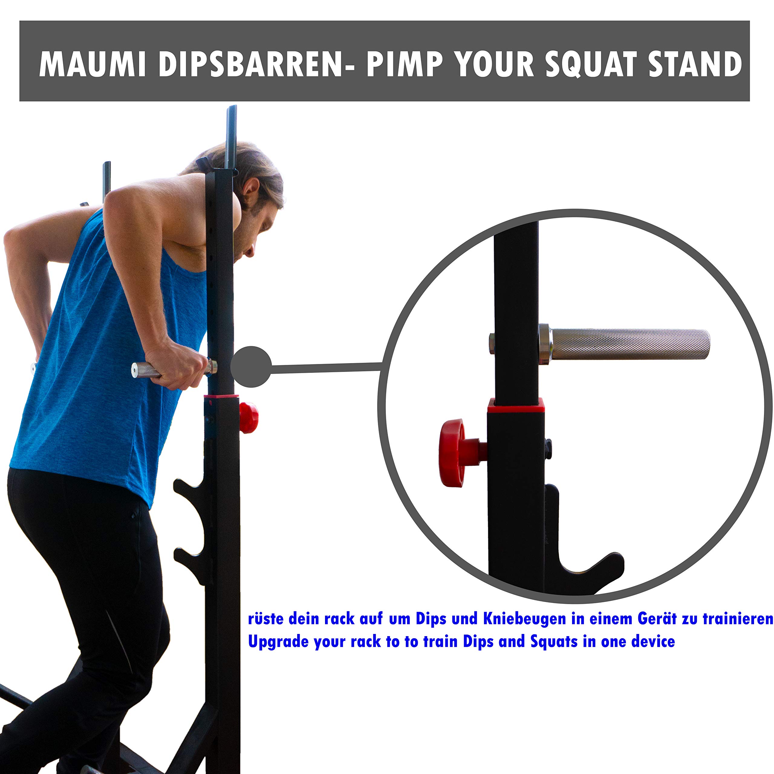 MAUMI Dip Bars Dip Station Paralleltts Parallel Bar for mounting to an