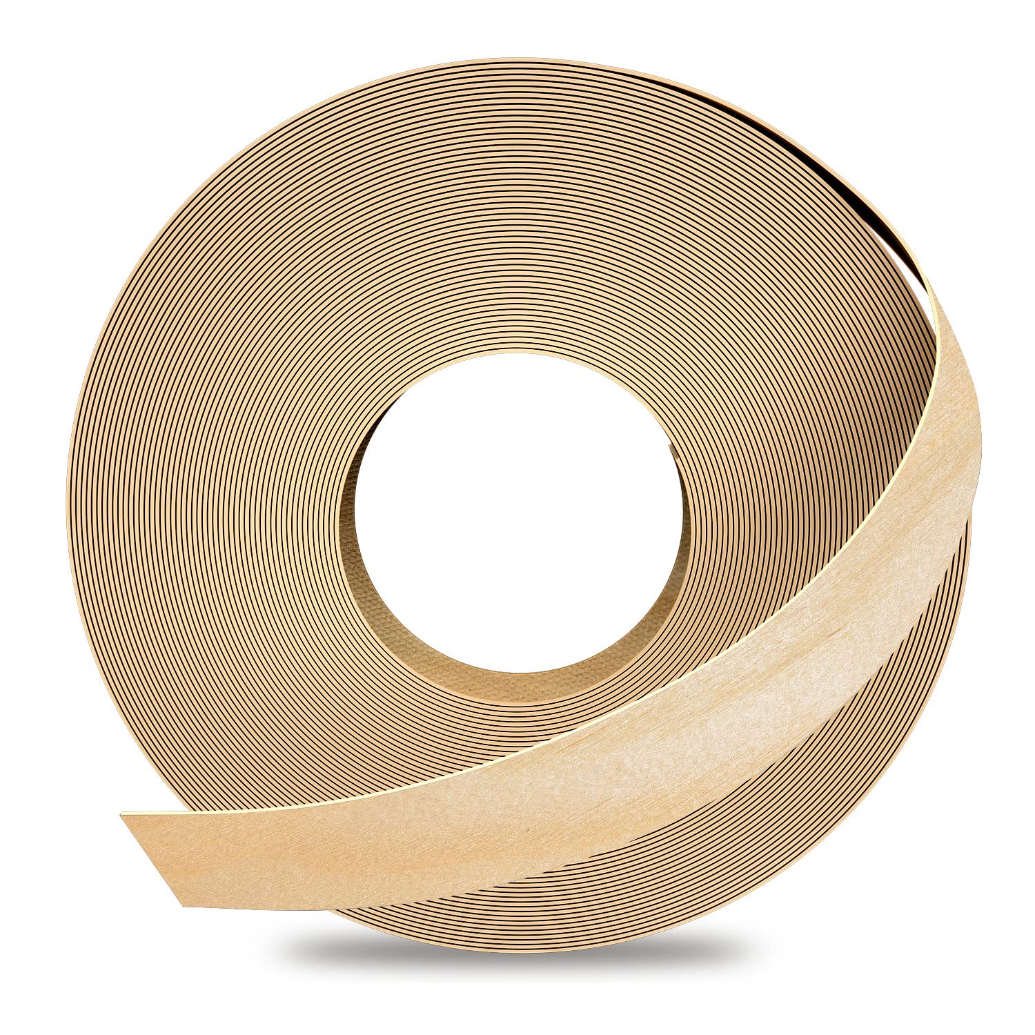 GSCIT Club Birch Edge Banding, 3/4 inch x 50ft roll of Veneer Pre-glued Flexible, Real Wood Tape Banding for Cabinet Repair Furniture Restoration