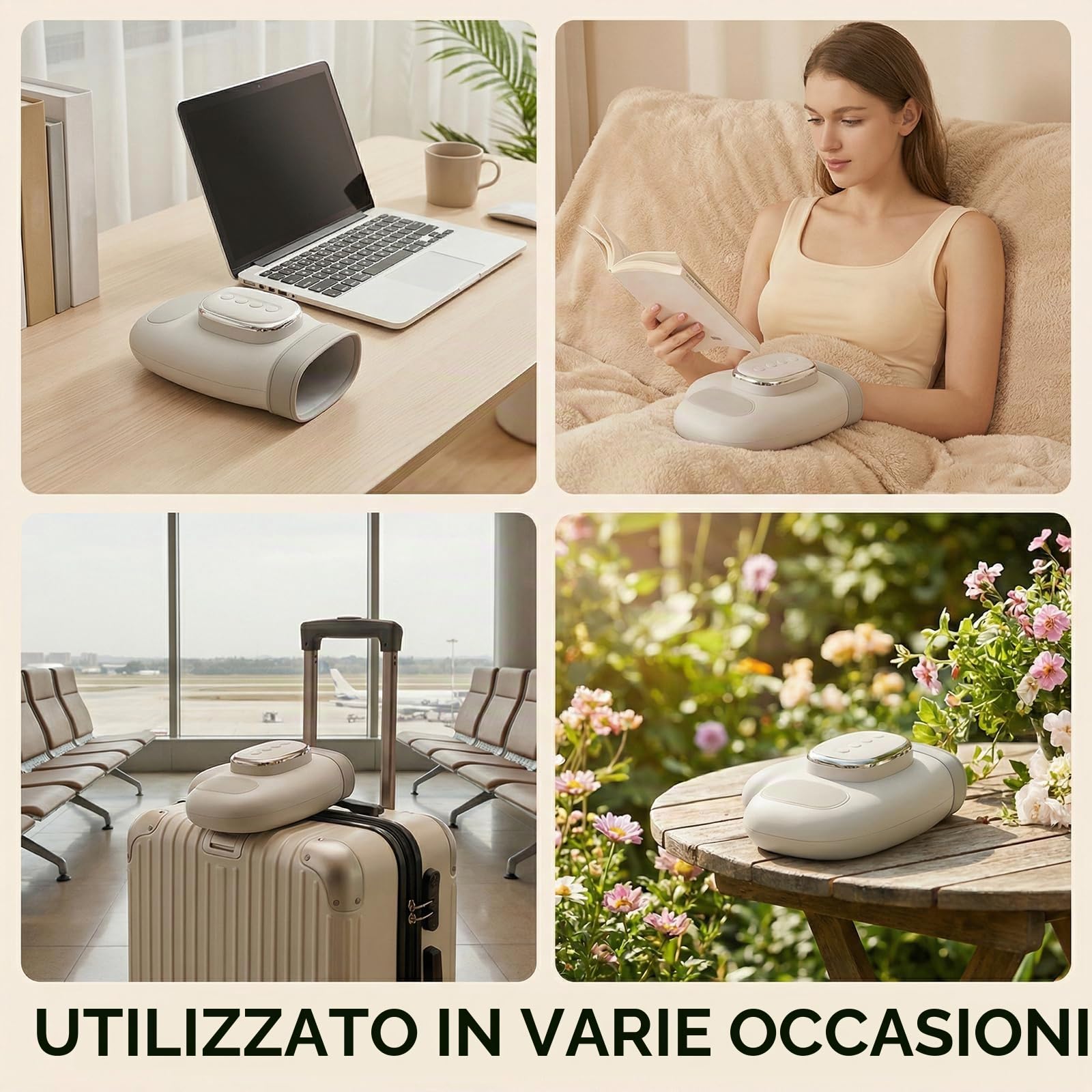 Massaggiatore manuale artrosi, massaggiatore mano, massaggiatore elettrico, 3 modalità e 5 forze, con termoterapia, impastare le mani umane, regali per la famiglia e gli amici