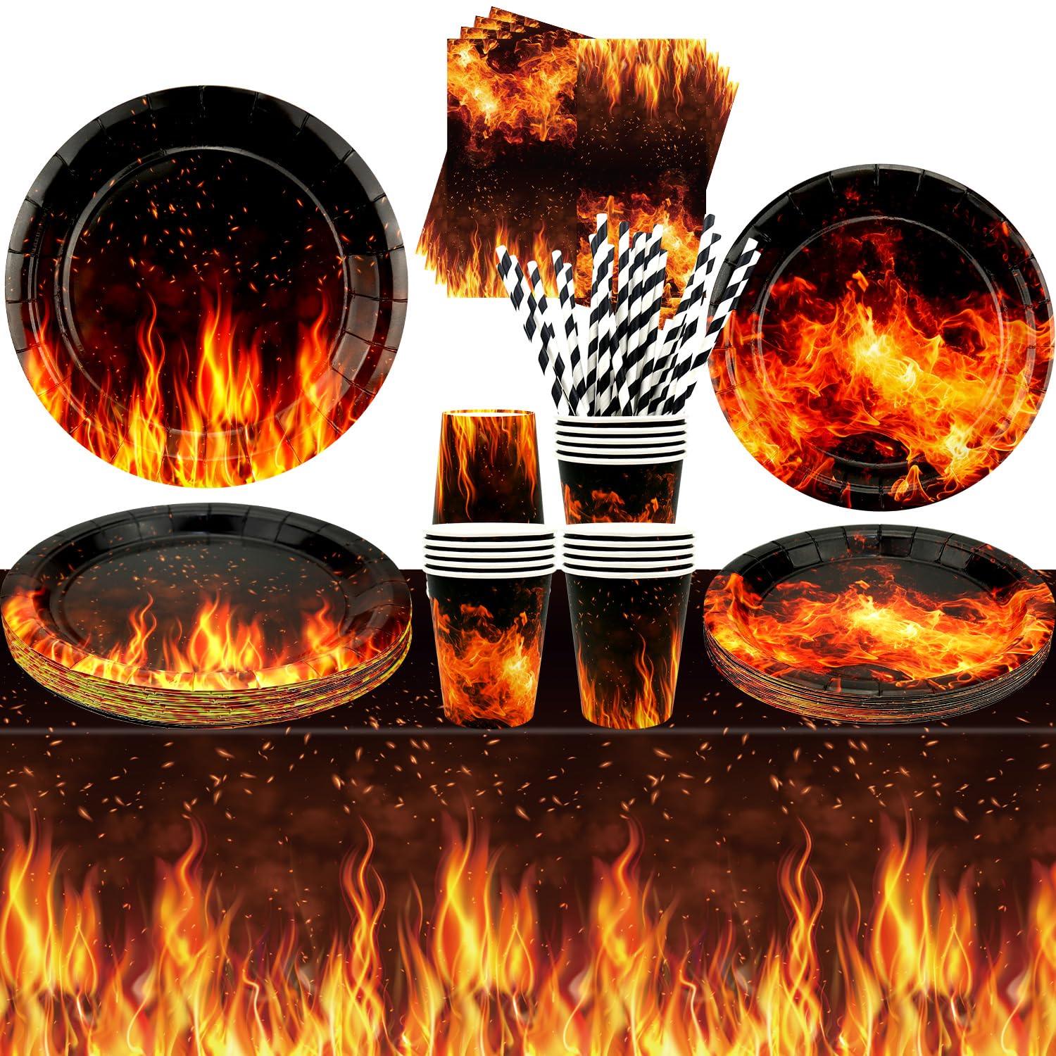 Fire Party Supplies, Fire Party Tableware