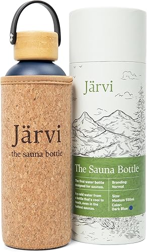Miniatura 6 de Jarvi La Botella de Sauna - 18 oz / 550 ml Agua Fría como el Hielo y Fresca al Tacto incluso en Saunas Calientes - Capa Exterior de Corcho Natural x
