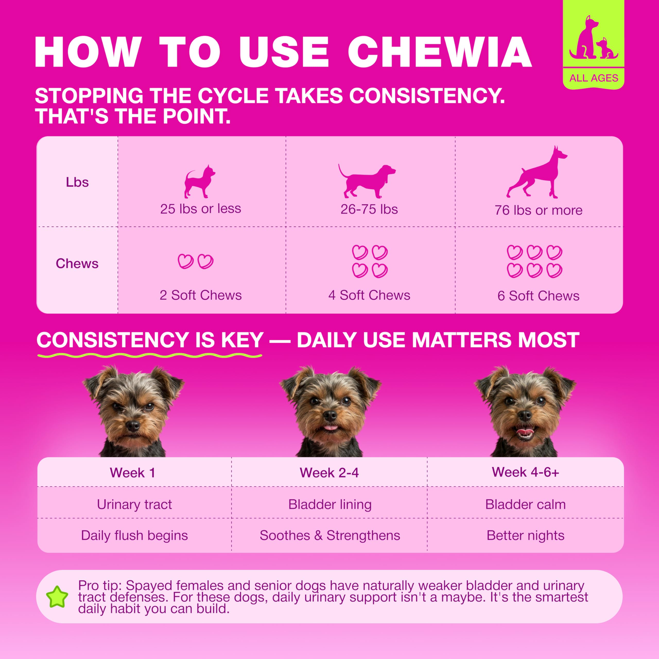 Dog UTI Treatment Cranberry Chews – Bladder Control & Urinary Tract Support — Amazon image 8