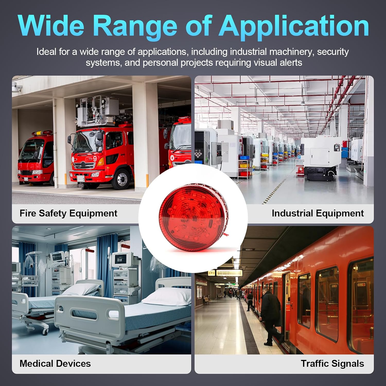 Red Strobe Light & Flashing Beacon for Security Systems