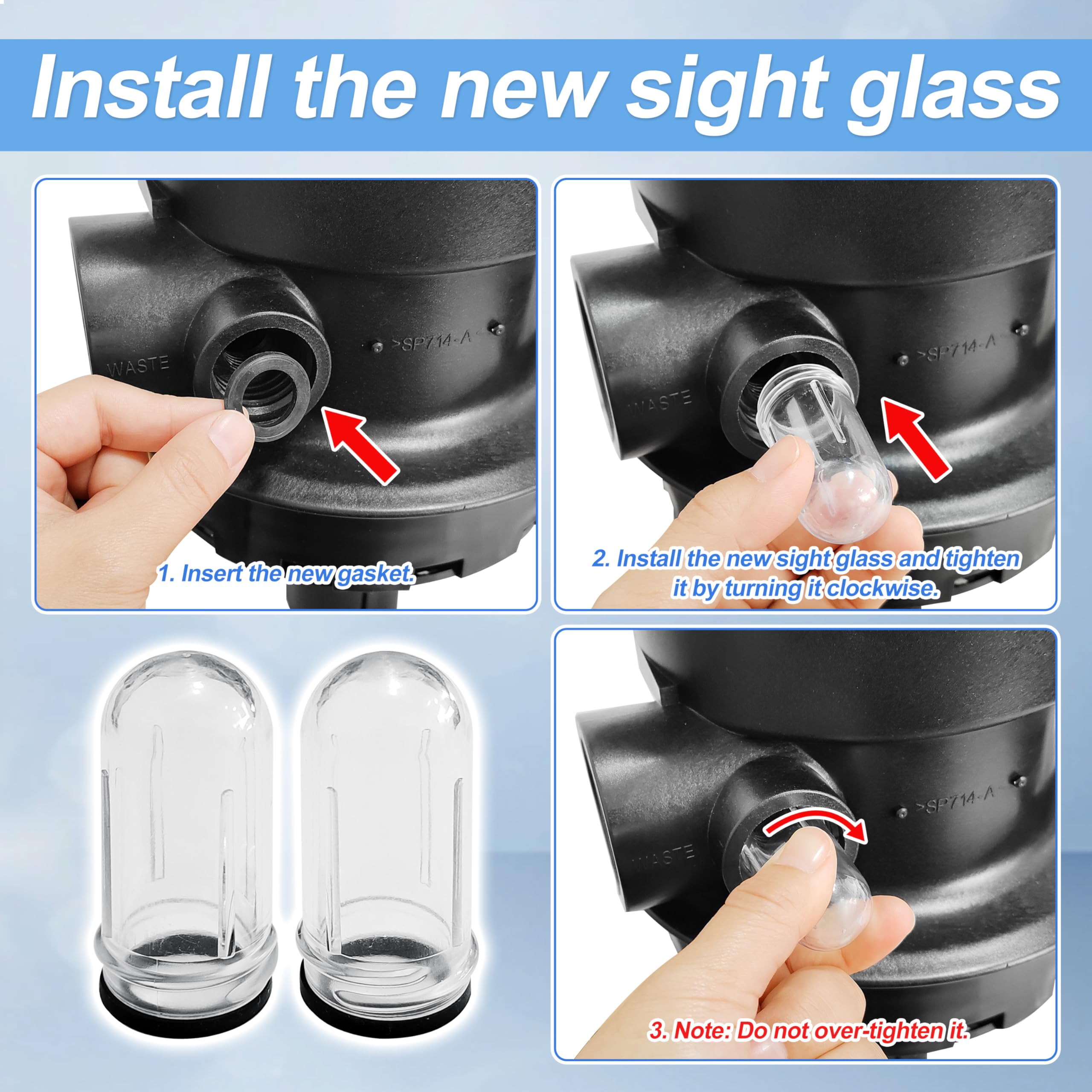 Amazon.com: 2 Pack SPX0710MA Sight Glass Replacement for Hayward