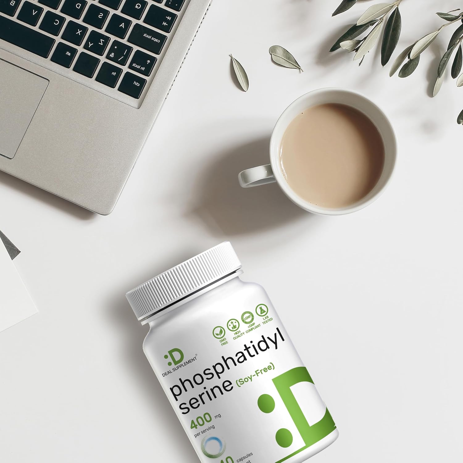 Phosphatidylserine Supplement, 400mg Serving, 240 Capsules – Soy Free Sunflower Lecithin Source - Image 6