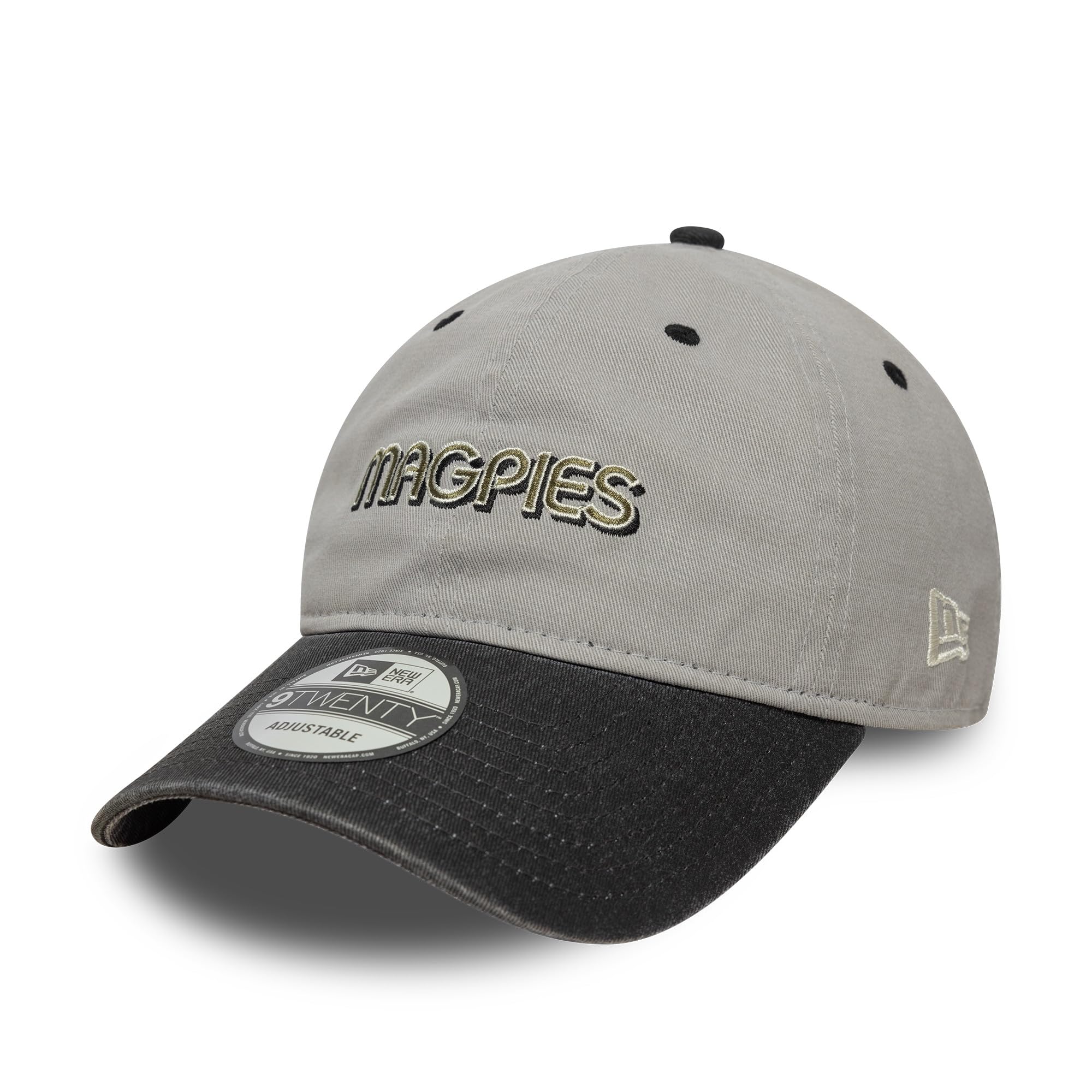 New Era Unisex Grey Adult's 9Twenty Italian Wash Newcastle United Magpies Football Baseball Cap Hat