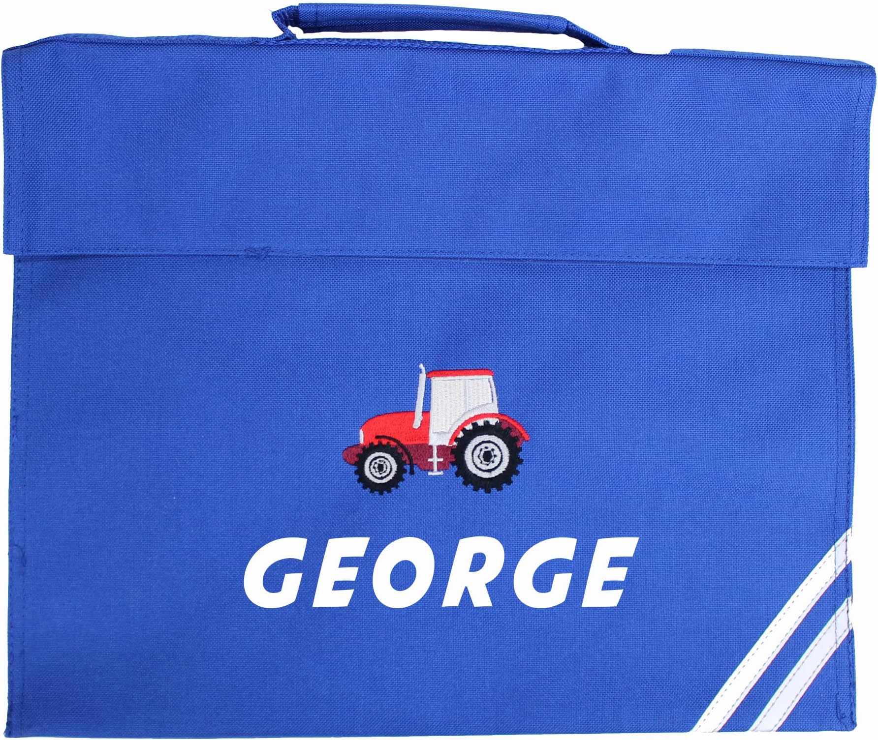 Personalised Tractor Name School Book Bag