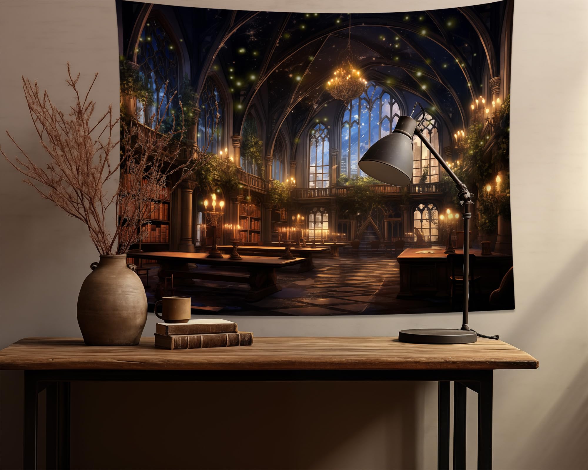 Fantasy Library Tapestry