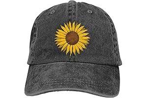 Sunflower Beanie Hat for Women - Vintage Adjustable Dad Hat Funny Trucker Caps