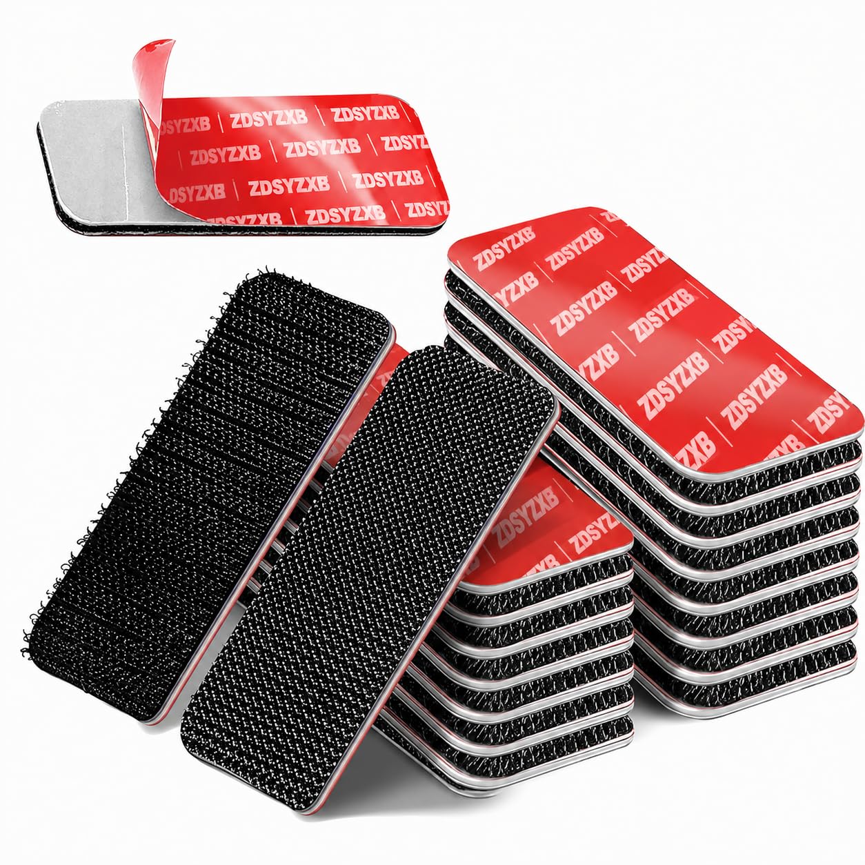 10 Sets Heavy-Duty Adhesive Hook and Loop Strips, High-Bond Fastening Strips, Heat-Resistant & Waterproof, Strong Hold for Indoor/Outdoor Mounting on Wall, Glass, Tile, Metal & More, 3.2x1.2 in