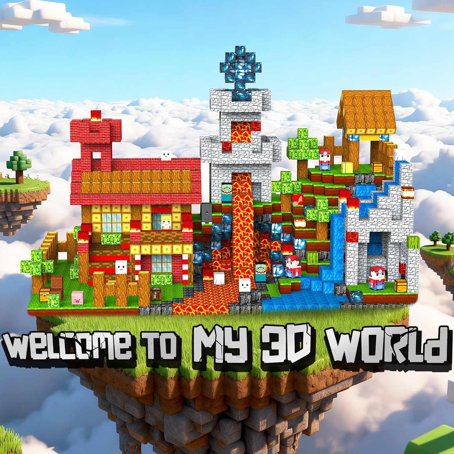 200PCS Magnetic Blocks - Magnetic Building Toys with 6PCS Bases, Travel Magnetic Tiles Game for Kids, Mini Magnetic Tiles for Toddler Boys Age 3-5 4-8 8-12, STEM Sensory Outdoor Travel Toys Gifts