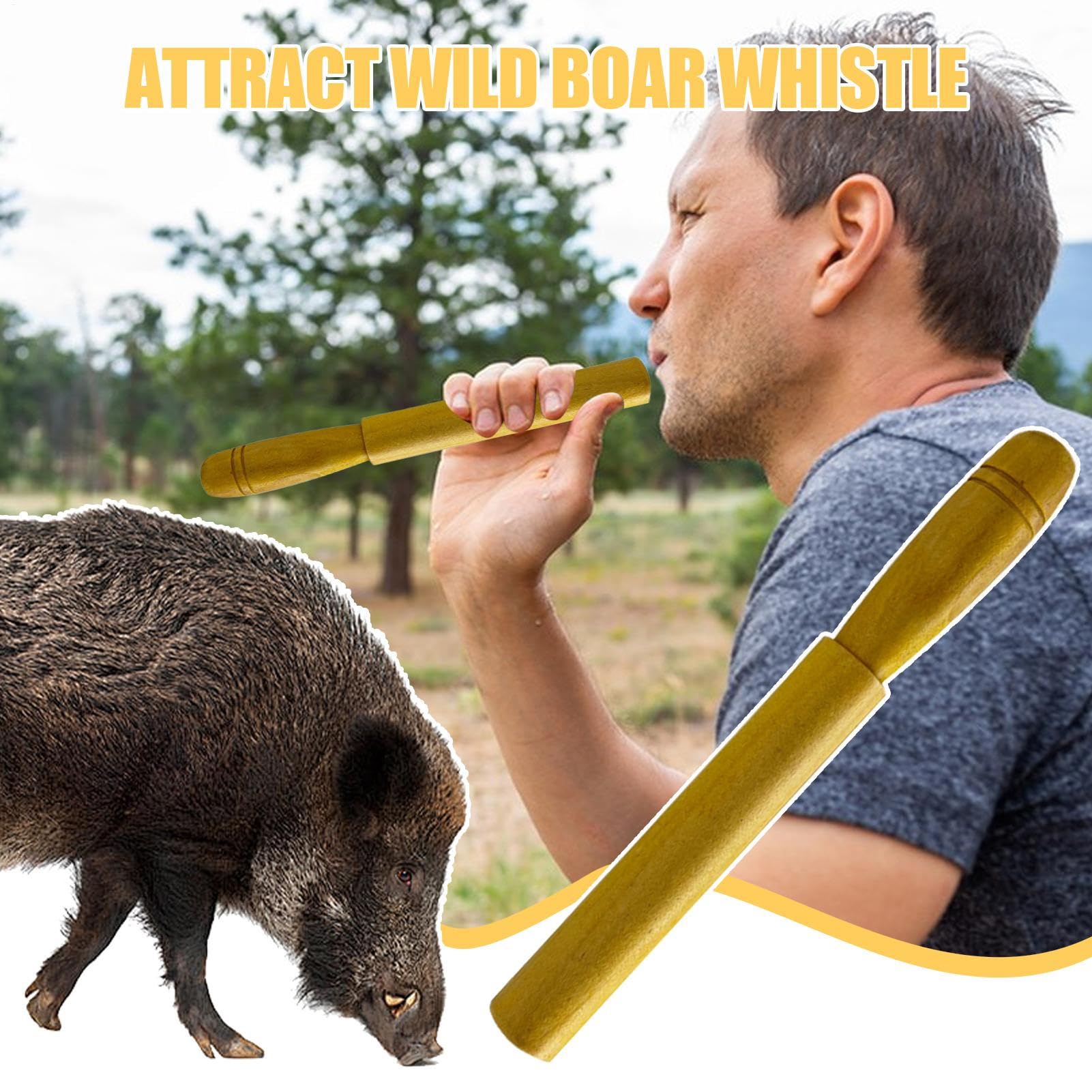 Wild Hog chiama per la caccia, fischietto di cinghiali – strumento di richiamo di maiale in legno finto per attività all'aperto uomini donne caccia