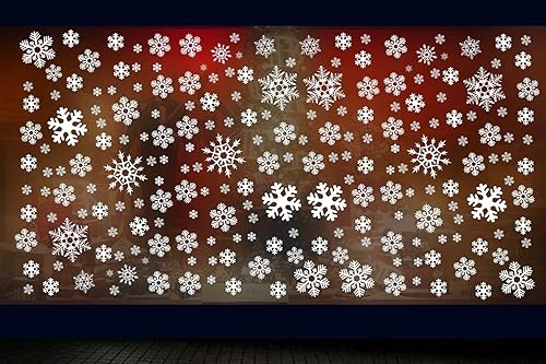 Miniatura 7 de Copo de nieve blanco para decoración de ventanas de Navidad, suministros de fiesta de invierno congelado de vacaciones, calcomanías estáticas de