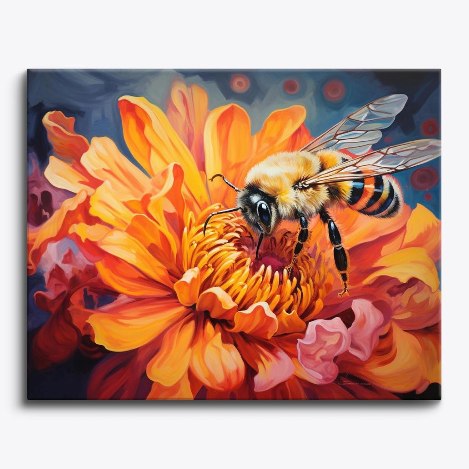 Craftoria Paint by Numbers for Adults 40"x50"cm NO Framed Floral Bee's Dance 36 Colors