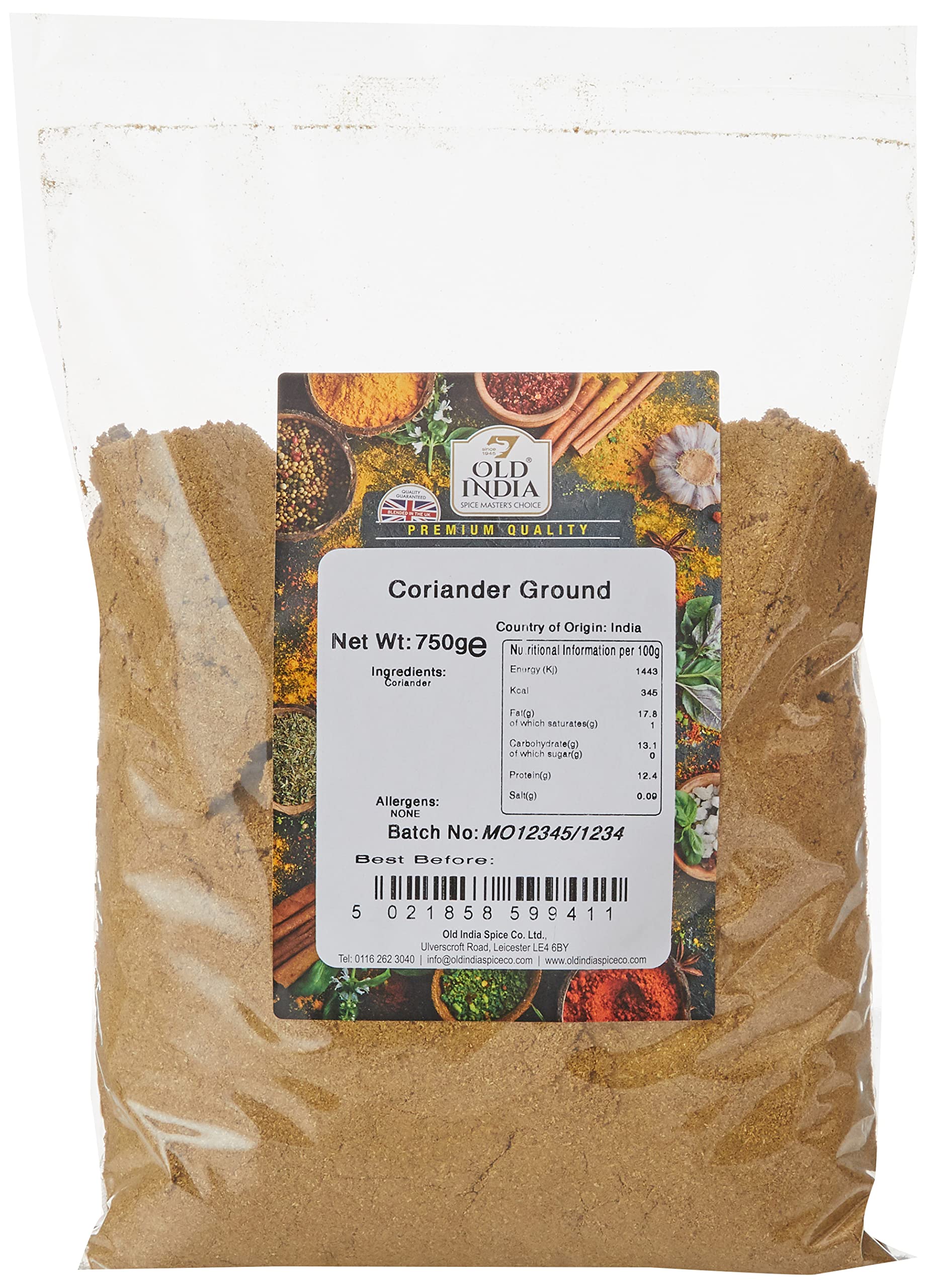 Old India Coriander Ground 750g