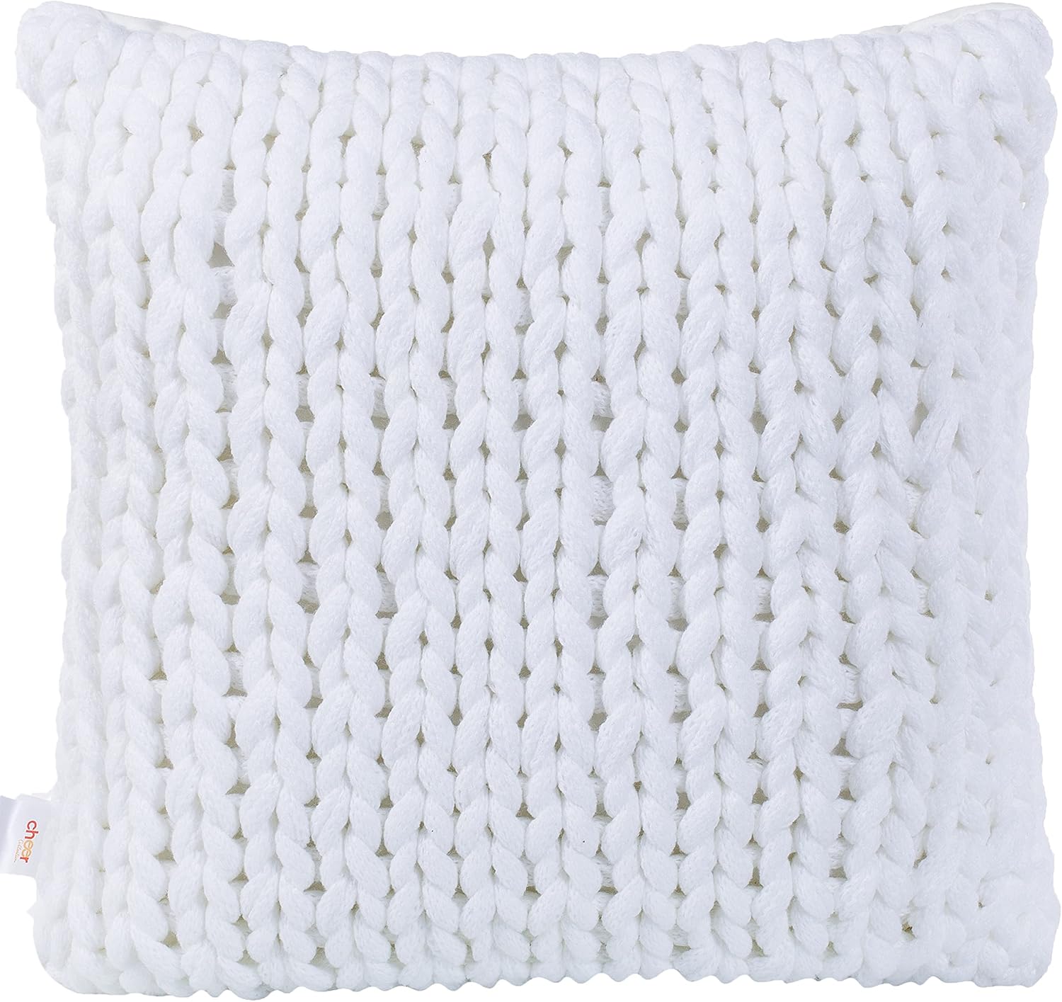 Cheer Collection Chunky Cable Knit Throw Pillow, 18" x 18