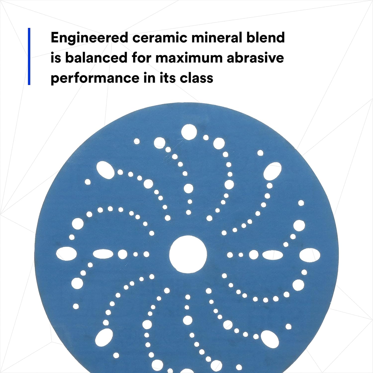 3M Hookit Blue Abrasive Discs 36183, Multi-Hole, Blend Preparation, Paint Preparation, 6 in, 600 Grade, 50 Discs/Carton