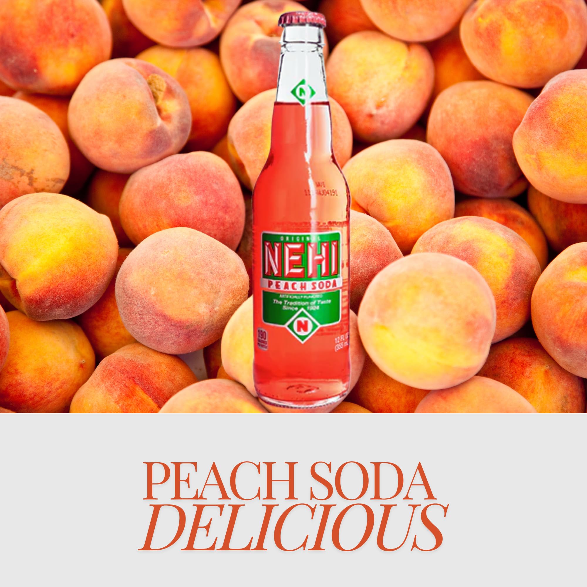Amazon.com : Nehi Peach Soda | Real Cane Sugar | Caffeine Free