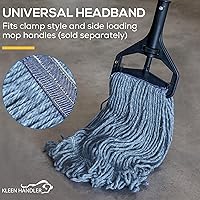 Vista 9 de KLEEN HANDLER HEAVY DUTY Commercial Mop Head Replacement, Wet Industrial Blue Cotton Looped End String Cleaning Mop Head Refill (Case of 24)