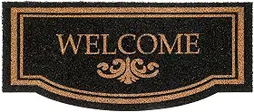 Capacho Vinil Kapazi Preto 30x70cm – Welcome | Tapete de Entrada Antiderrapante