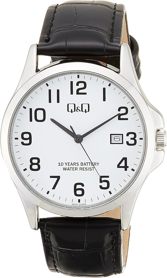 Amazon | [シチズン Q&Q] 腕時計 アナログ 電池寿命10年 防水 日付