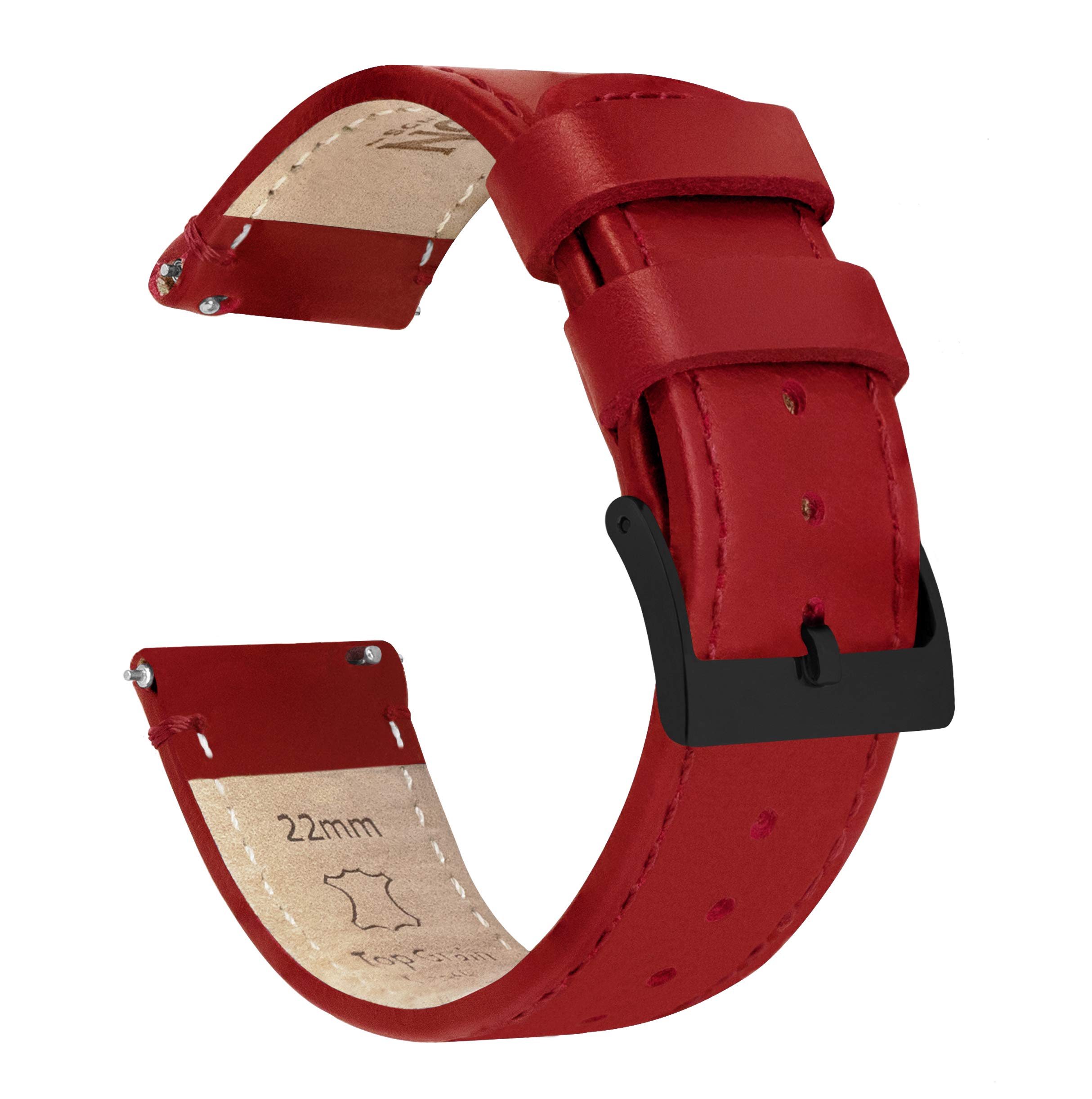 BARTON WATCH BANDS - Top Grain Leather Watch Bands Compatible with Apple Watch Models - 1, 2, 3, 4, 5, 6, 7, 8, 9, 10, SE, Ultra &amp; Ultra 2